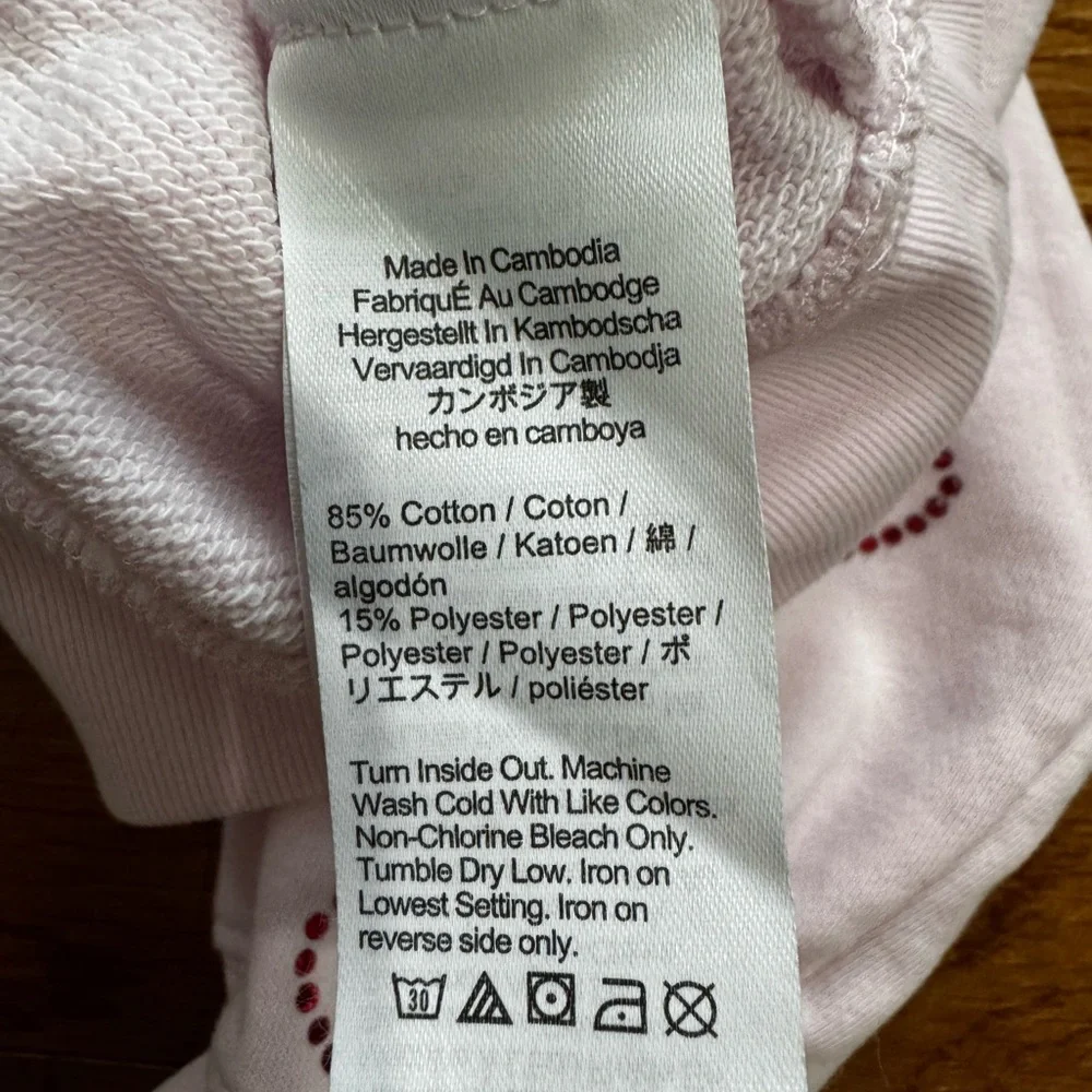 Crewcuts Crystal Hearts Pink Sweatshirt Size XS(4-5)